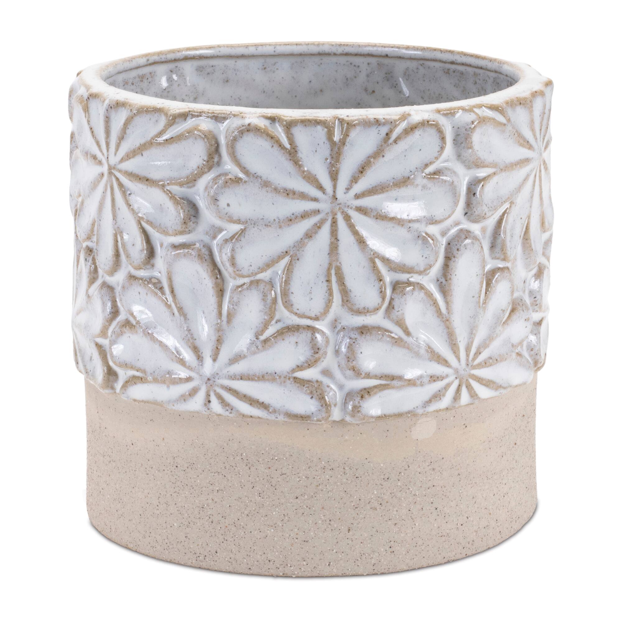 Ceramic Floral Planters Set